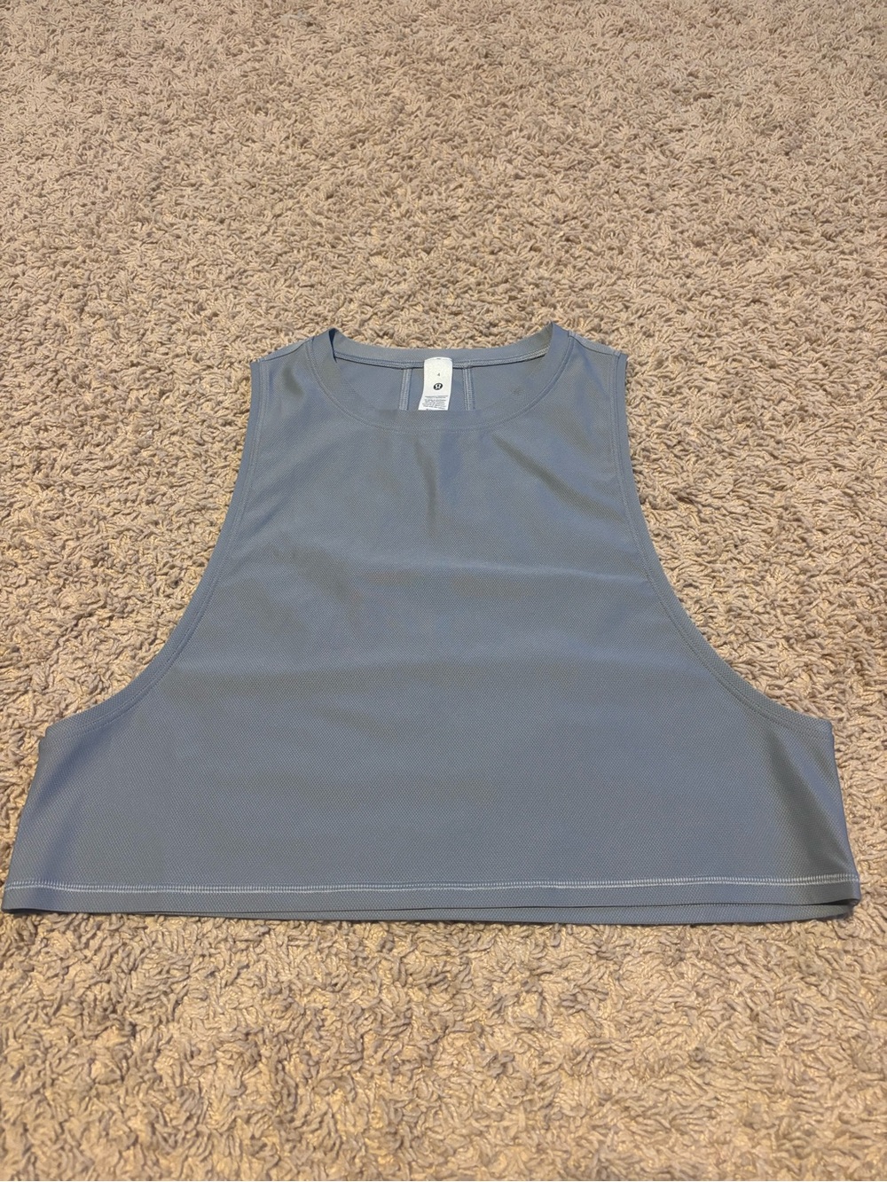 lululemon athletica Slate Grey Cropped Muscle Tank